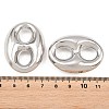 Brass Oval Links Connector Charms KK-H292-47P-03-3