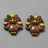 Thanksgiving Turkey Shape Resin Cabochons RESI-WH20001-21-1