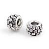 Polymer Clay Rhinestone European Beads CPDL-T001-10-1
