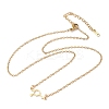 304 Stainless Steel Chemical Symbol Pendant Necklaces NJEW-Z073-03G-02-4