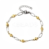 304 Stainless Steel Link Bracelets BJEW-A044-03C-GP-4