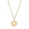 1pc 304 Stainless Steel Sun Pendant Necklaces NJEW-LP0001-47-1