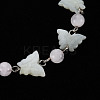 Butterfly Natural New Jade Beaded Bracelets for Girl Women BJEW-S145-002A-8