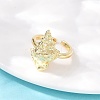 Ocean Theme Brass Cuff Rings RJEW-C135-01G-09-3