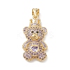 Brass Micro Pave Cubic Zirconia Pendants KK-M240-09-3