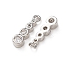 Brass Micro Pave Clear Cubic Zirconia Charms KK-C253-02A-P-2