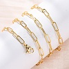 Brass Paperclip Chains Necklaces for Women NJEW-D302-69G-3