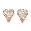 Brass Micro Pave Clear Cubic Zirconia Pendants KK-S388-01G-01-1