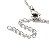 Non-Tarnish 304 Stainless Steel Singapore Chain Necklace with Beads for Men Women NJEW-P263-01P-2
