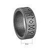 Viking Rune 304 Stainless Steel Finger Rings for Men WGDF4AB-47-2