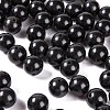 100Pcs 8mm Natural Black Stone(Natural Black Glass) Round Beads DIY-LS0002-15-4