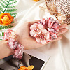 2Pcs 2 Styles Chic Solid Color French Satin Pigtail Hair Tie for Elegant Hairstyles OHAR-TA0001-09-6