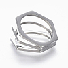 Tarnish Resistant 304 Stainless Steel Wide Band Finger Rings RJEW-E153-02P-3