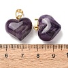 Natural Amethyst Pendants G-B188-04G-02-3