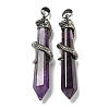 Natural Amethyst Pointed Big Pendants G-F766-07AS-03-1