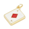 Brass Enamel Charms KK-G522-44G-3