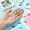 20Pcs 5 Colors Alloy Enamel Pendants ENAM-YW0004-52-4