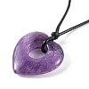 Natural Amethyst Pendant Necklaces NJEW-K268-01B-3