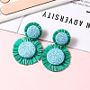 Bohemian Style Raffia Dangle Stud Earrings FS-WGA49F5-05-1