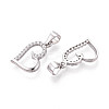 925 Sterling Silver Micro Pave Clear Cubic Zirconia Pendants STER-T008-82P-2