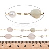 Natural Morganite Nuggets & 316 Stainless Steel Handmade Link Chains CHS-K021-14G-11-3