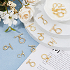 16Pcs 8 Styles Brass Toggle Clasps KK-HS0001-40-5