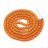 Baking Paint Imitation Jade Glass Round Bead Strands DGLA-Q021-8mm-12-2