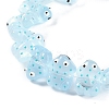 Transparent Glass Enamel Beads Strands GLAA-B021-05G-3