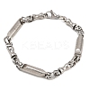 201 Stainless Steel Column Link Chain Bracelets for Women BJEW-B143-15P-4