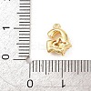 Brass Micro Pave Clear Cubic Zirconia Charms KK-Z151-18G-G-3