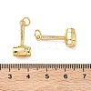 Brass Micro Pave Clear Cubic Zirconia Pendants KK-F930-26B-G-3