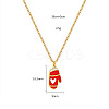 Christmas 304 Stainless Steel Enamel Pendant Necklaces FS-WGDAA96-01-1