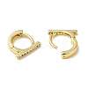 Rack Plating Brass Micro Pave Clear Cubic Zirconia Huggie Hoop Earrings for Women EJEW-C097-13G-02-2
