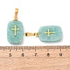 Natural Amazonite Pendants G-G461-06G-07-3