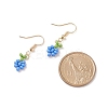 4 Pairs 4 Style Glass Seed Braided Flower Dangle Earrings EJEW-JE05022-3