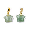 Natural Green Aventurine Charms X-G-N326-142-07-2