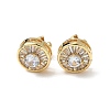 Brass Micro Pave Clear Cubic Zirconia Clip-on Earrings EJEW-A132-02A-G-4