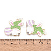 Alloy and Enamel Pendants ENAM-T021-21D-3