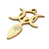 304 Stainless Steel Pendants STAS-D050-03G-2
