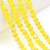 Electroplate Glass Beads Strands EGLA-A034-T8mm-L28-4
