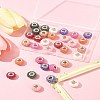 32Pcs 8 Colors AB Color Resin Rose Flower European Beads RESI-FS0002-04-10
