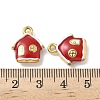 304 Stainless Steel Enamel Pendants STAS-L300-012G-10-3