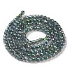 Electroplate Transparent Glass Beads Strands GLAA-H021-01B-FR01-4