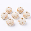 Unfinished Natural Wood European Beads LS-WOOD-S057-023B-1