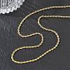 10Pcs 2MM 304 Stainless Steel Rope Chain Necklaces NJEW-G203-08G-2