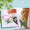 Butterfly Alloy Rhinestone Keychain KEYC-YW00114-01-6