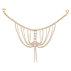 2Pcs Brass Rhinestone Sexy Shoulder Bra Body Chain AJEW-WR0002-64-1