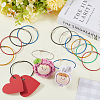 36Pcs 6 Colors Rubber Cover Stainless Steel Wire Cable Keychains FIND-SC0013-71B-3