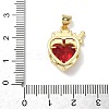 Brass Glass Pendants KK-L253-28G-01-3