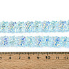Baking Paint Electroplate Transparent Glass Beads Strands EGLA-N020-04F-4